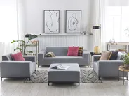Garden Lounge Set with Table 5 Seater ROVIGO Grey_795320