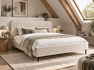 Cama Terciopelo BRIN 160 x 200 cm Beige_1183967