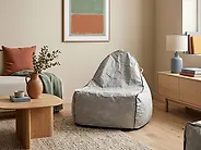 Bean Bag 200 L DROP 63 cm 75 cm Light Grey_1176907
