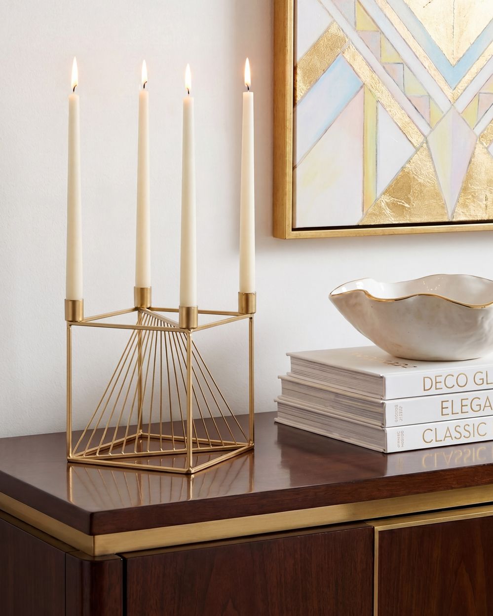 Candelabro MINDORO 23 cm Metal Dourado