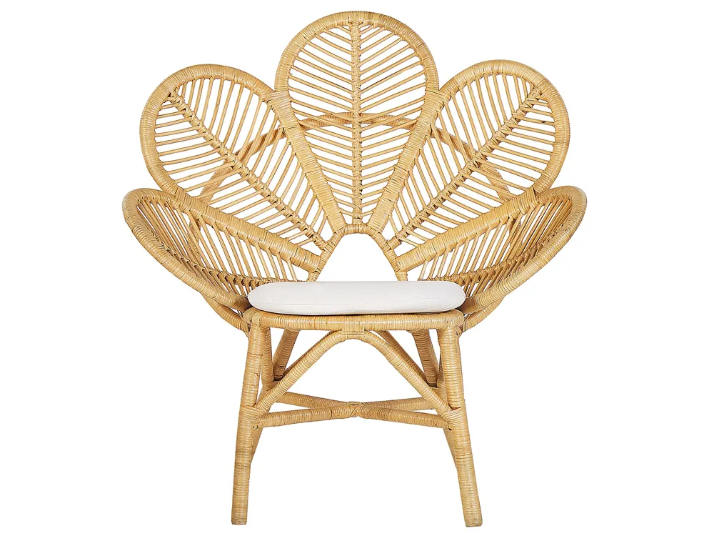 Bistro Set with Cushions FLORENTINE / LIMNI Rattan Beige_793936
