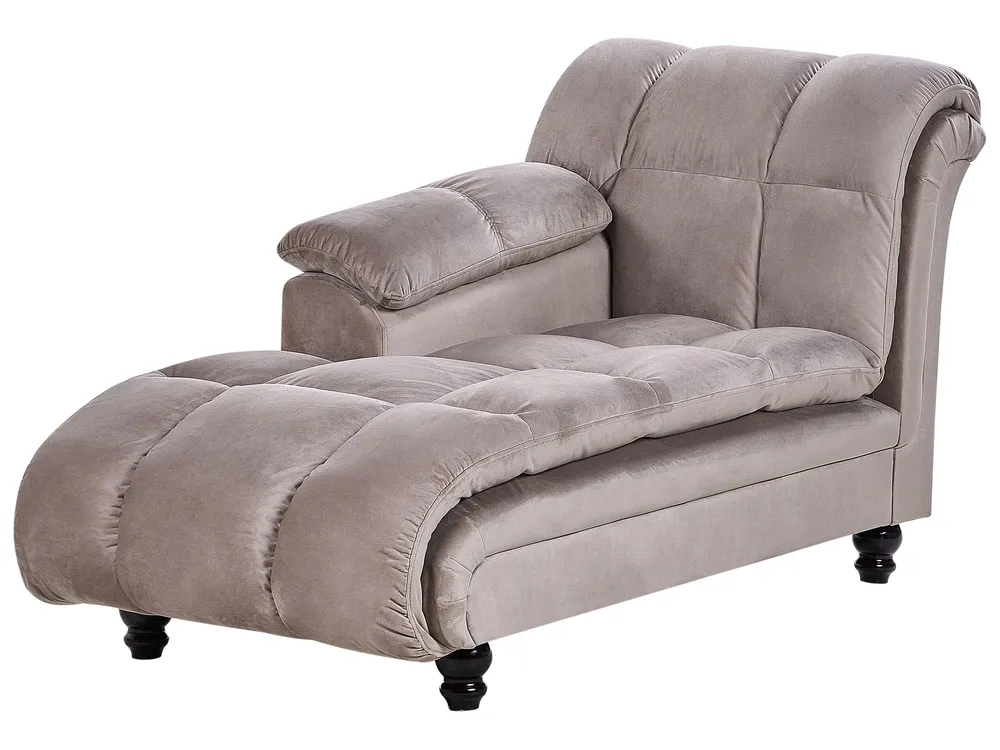 Right-Hand Chaise Longue LORMONT Fabric Taupe_881712