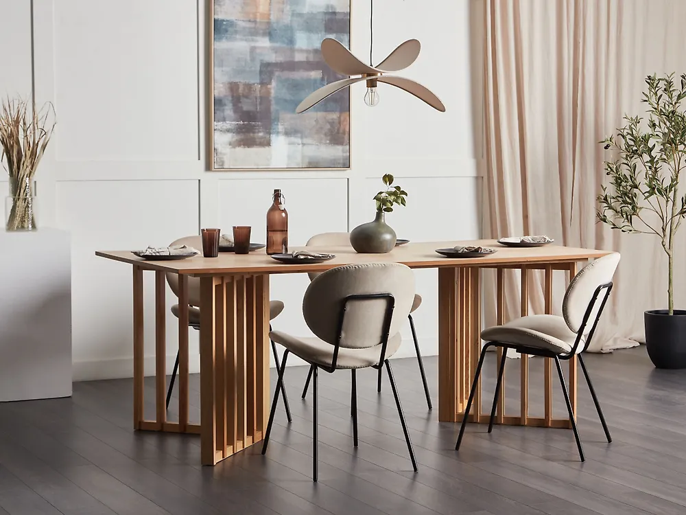 Dining Table LEANDRA Light Ash Wood 200 cm 100 cm_1184764