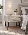 Comodino 1 cassetto EUROSTAR Pelle sintetica Beige
