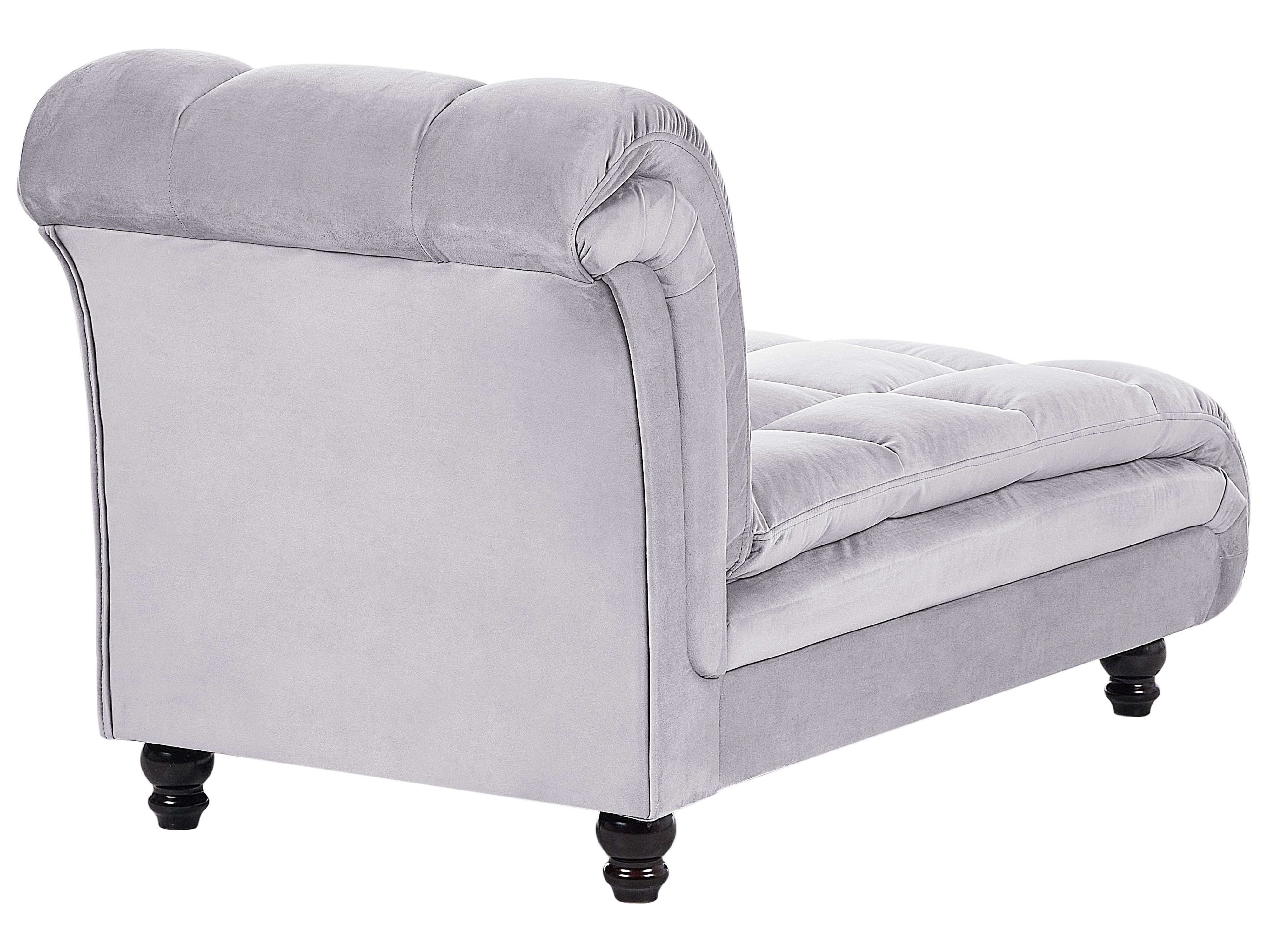 Chaise longue côté gauche NIMES Velours Gris | Leroy Merlin Chaise longue côté gauche NIMES Velours Gris | Leroy Merlin