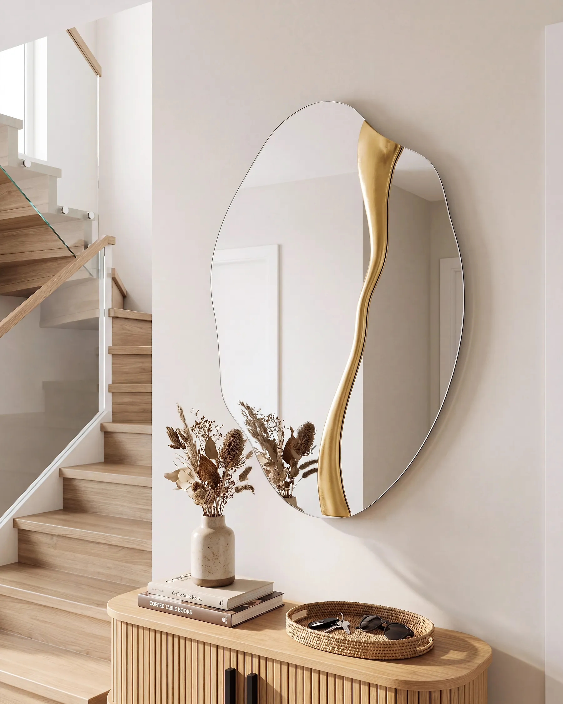 Wandspiegel POIVRES 90 cm 60 cm Gold_1194235