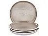 Set of 4 Side Plates COSTMARY Stoneware Grey 21 cm