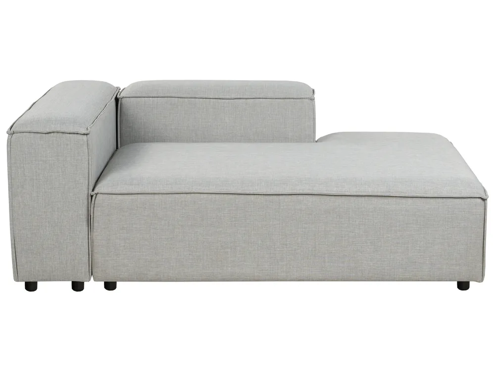 Left-Hand Chaise Longue ARDAL Fabric Light Grey