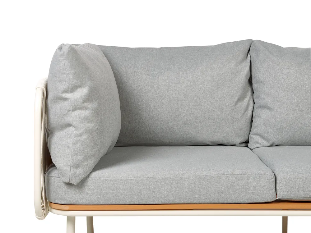 Sofa ogrodowa dla 3 osób SENISE Metal Szary_928062