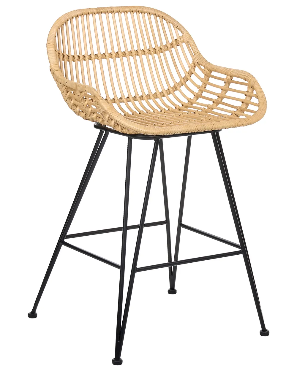 Set di 2 sedie alte TERRELL Rattan Naturale_1072268