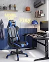 Silla de oficina GAMER Piel sintética Azul oscuro