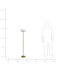 Lampa podłogowa LED NITH Ze ściemniaczem Szkło Biały_1106986