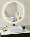 LED Wall Mirror with Bluetooth Speaker ⌀ 80 cm Silver FIXIN_932324