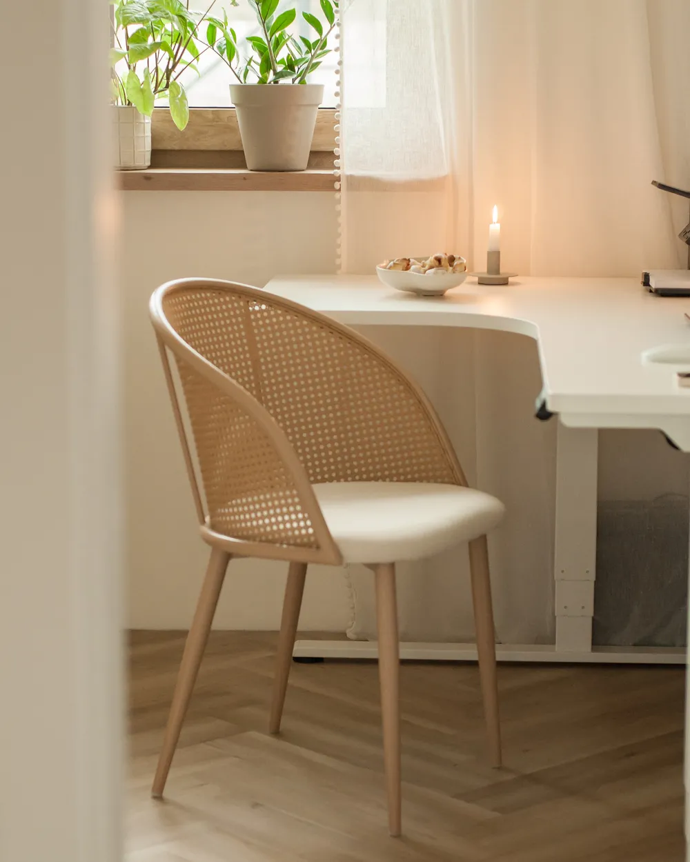 Set of 2 Dining Chairs CORNELL Metal Light Beige_952371