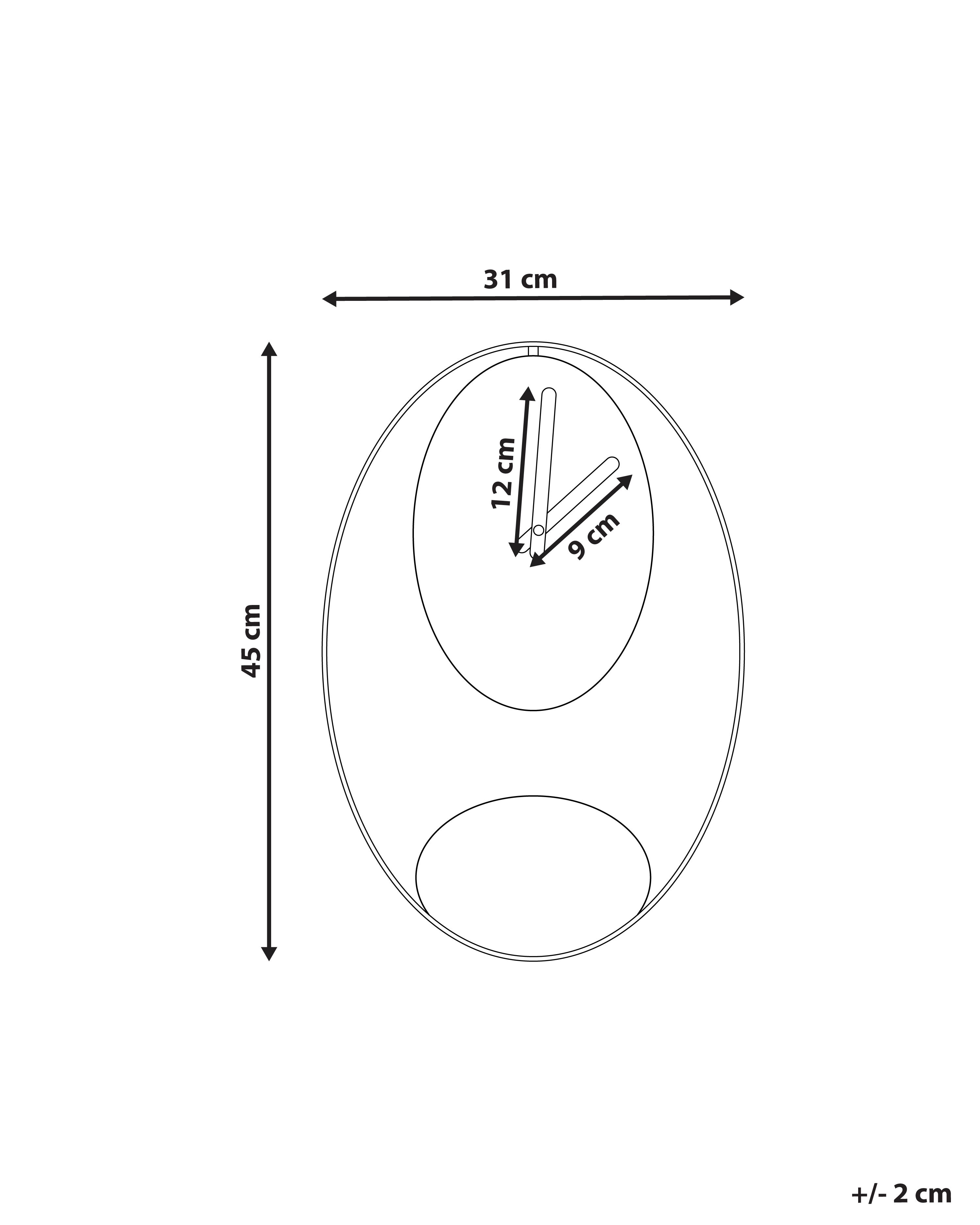 V ggklocka MANIGOD 32 Cm Metall Svart Beliani se V ggklocka manigod 32 cm metall svart beliani se