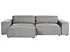 Sofa modułowa dla 2 osób HELLNAR z otomaną Szary