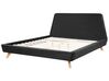 Velvet EU Super King Size Bed Black VIENNE_740362