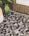 Tapis patchwork en cuir multicolore 160 x 230 cm ARMUTLU_780674