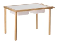 Kids Table and Chair Set KEMPSEY Montessori with Storage Light Brown_1047499