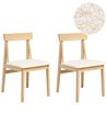 Set di 2 sedie da pranzo ISLE Legno Marrone chiaro/Beige