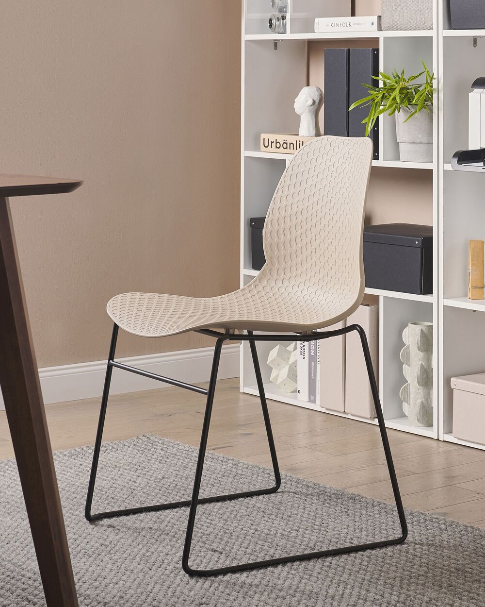 Set of 4 Conference Chairs PANORA Beige