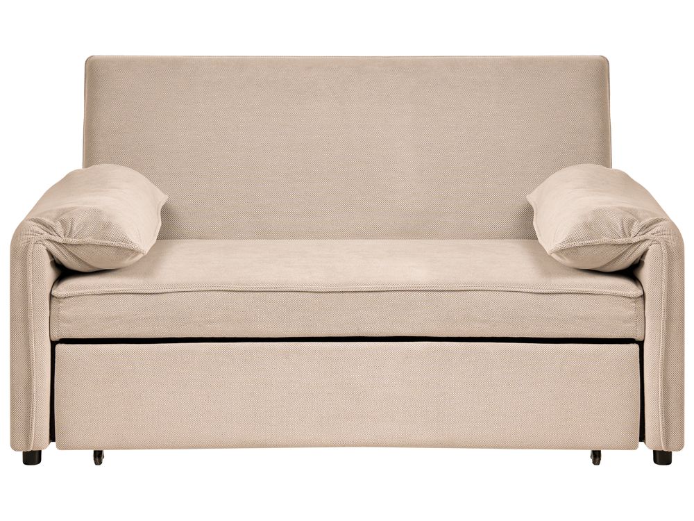 Schlafsofa HORMA Stoff Hellbraun