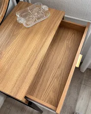 Dressing Table with Mirror CASSIAR Light Brown_1026017