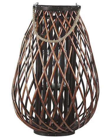 Lanterne décorative marron en bois de saule 60 cm KIUSIU