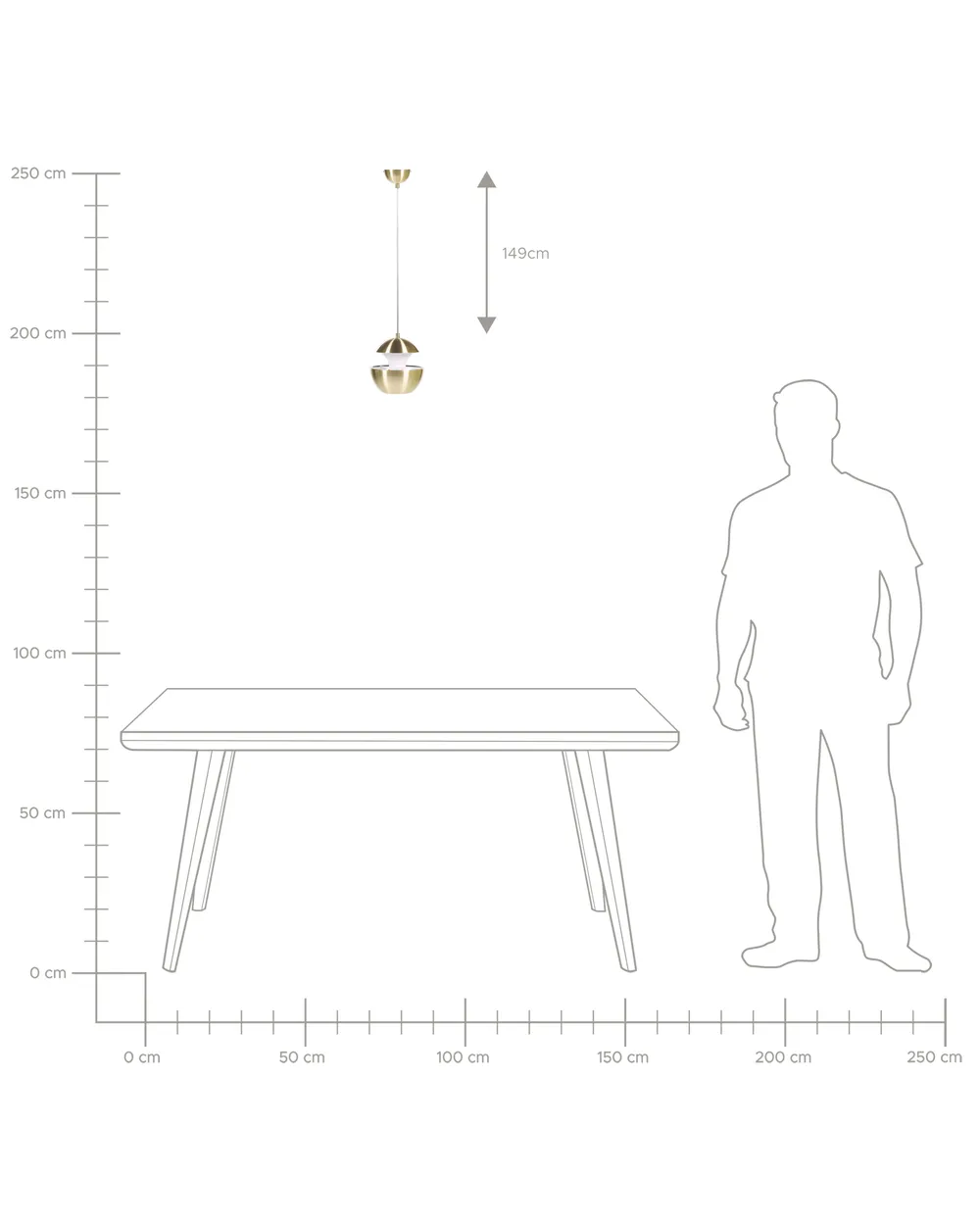 Lampe suspension BOJANA Métal Laiton_772287