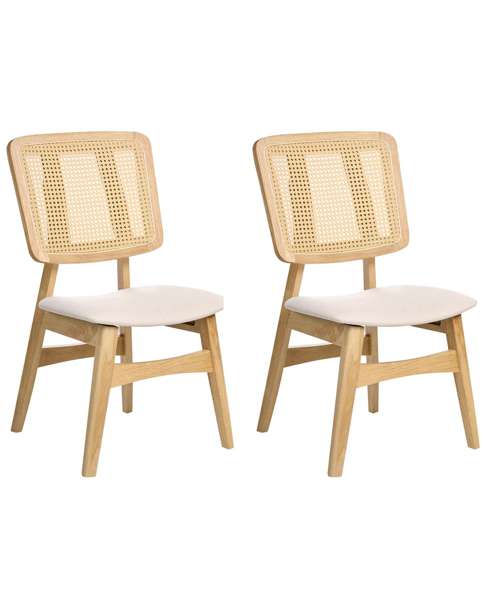 Lot de 2 chaises de salle à manger ALCOVA Bois Marron clair
