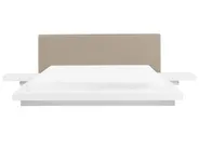 Bed with LED Boucle ZEN 180 x 200 cm (EU Super King) White_1080193