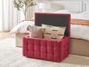 Ottoman coffre en tissu rouge MICHIGAN_927081