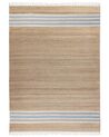 Jutový koberec 160 x 230 cm béžová/modrá MIRZA_850085