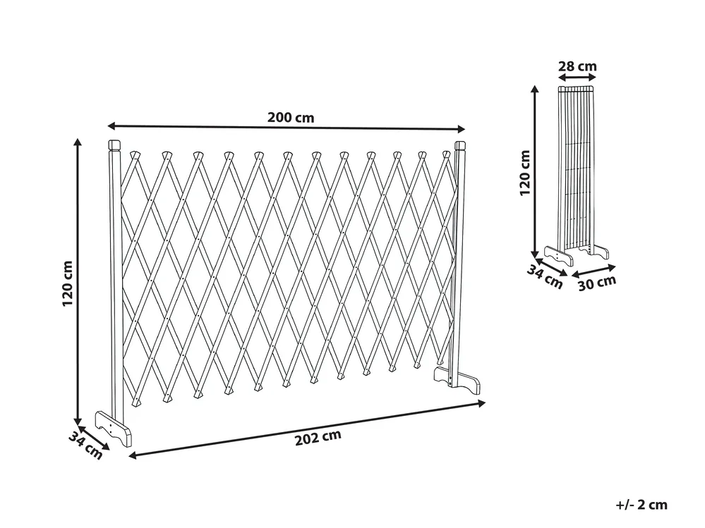Garden Trellis SCIOLZE Extendable Dark Brown_1041502