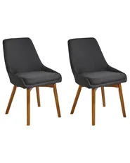 Set of 2 Dining Chairs MELFORT Black_799981