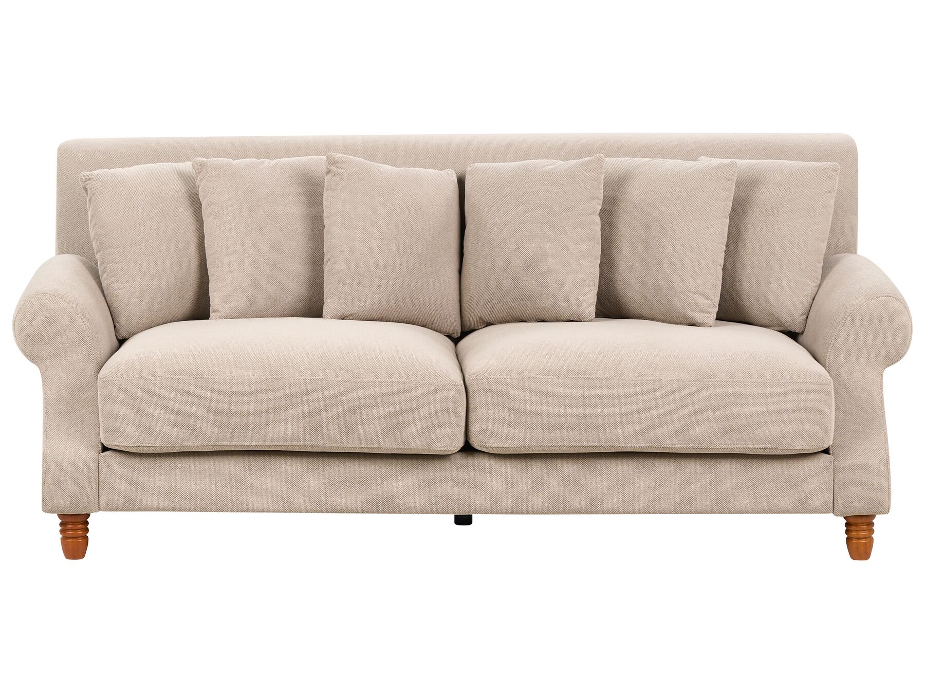 2 Seater Fabric Sofa Beige EIKE_918024