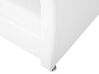 Bílá kožená postel Chesterfield s úložištěm 90x200 cm METZ_799463