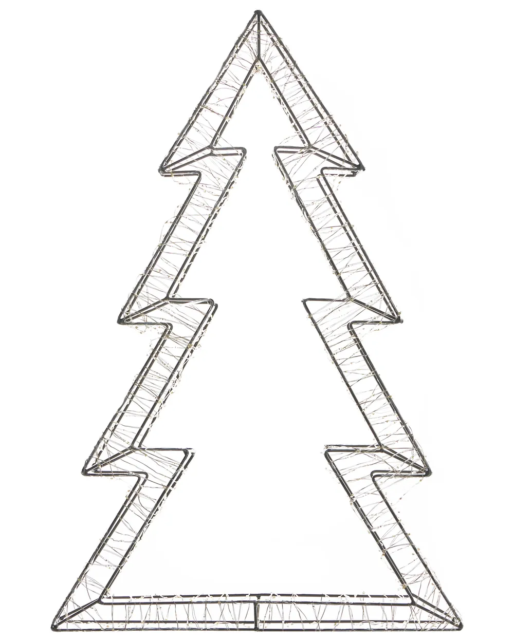 Decorazione per esterni LED AKERAN 60 cm Albero di Natale Argento_1031798