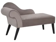 Left-Hand Chaise Longue BIARRITZ Velvet Taupe_733859