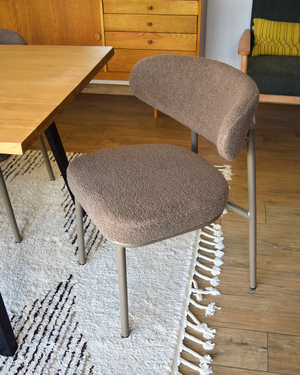 Set di 2 sedie da pranzo UNITY Bouclé Tortora_1064124
