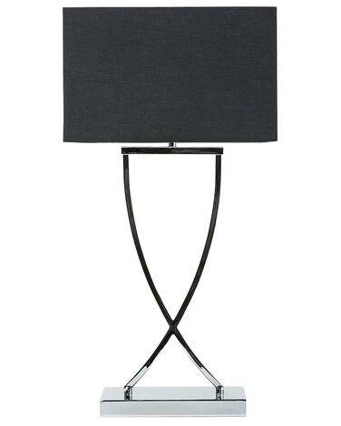 Lampada da tavolo metallo nero e argento 62 cm YASUNI