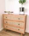 Rattan 3 Drawer Chest Light Wood PONCA_824830