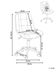 Sedia da ufficio MELROSE Velluto Foglia di tè_1042973