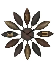 Zegar ścienny BEINWIL 55 cm Metal Brązowy_731950