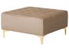 Right Hand Modular Velvet Sofa with Ottoman Sand Beige ABERDEEN_751083