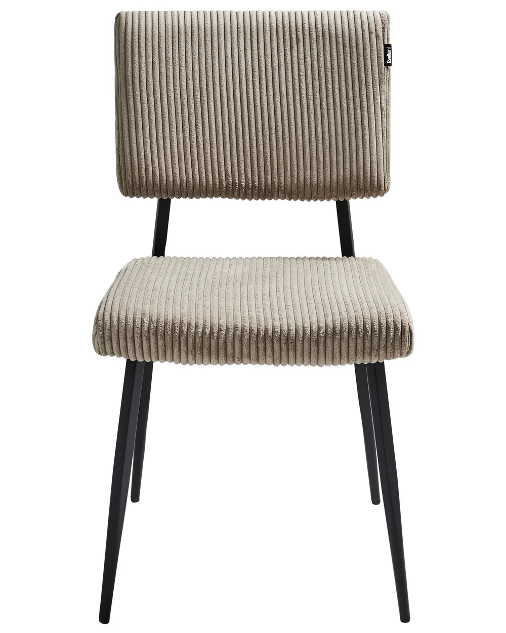 Set of 2 Dining Chairs STURGIS Corduroy Taupe_962566