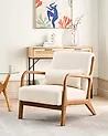 Armchair SKOVDE Fabric Light Beige
