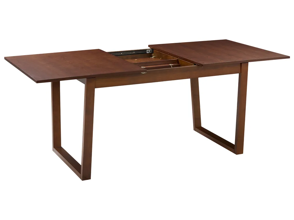 Extending Dining Table CAMDEN Dark Ash Wood 160/200 cm 95 cm_1067688