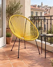 Chaise de jardin ACAPULCO II Polyrotin Jaune_1178202