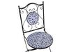 Balkonset Metall schwarz / blau 2 Stühle Tisch CAMPRENA_919852